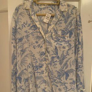 Equipment Button-Down in Blue Floral Silk